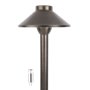 Solid Brass Landscape Path Light - 6&amp;quot; Cone Shade - Drop-In Fixture with G4 LED Bulb - 105 Lumens - 2700K / 4000K / 6500K