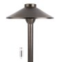 Solid Brass Landscape Path Light - 8&amp;quot; Cone Shade - Drop-In Fixture with G4 LED Bulb - 105 Lumens - 2700K / 4000K / 6500K