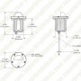Solid Brass Landscape Well Light - Half-Moon Glare Guard - Drop-In Fixture with MR16 Bulb - RGB + Tunable White - Hubless - Optional RF Remote