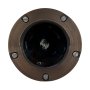 The well light has a clear glass lens and a glare shield with a silicone seal to prevent the internal components from water intrusion