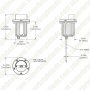 Solid Brass Landscape Well Light - Glare Shield - Drop-In Fixture with MR16 LED Bulb - 400 Lumens - 3000K / 4000K / 6500K
