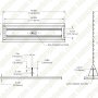 4’ LED Linear High Bay Light - 225W - 29,250 Lumens - 750W MH Equivalent - 4000K / 5000K
