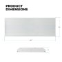 The linear high bay is constructed of a slim steel housing and a frosted polycarbonate lens