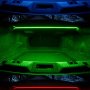 Linear LED Light Bar Fixture: Shown Installed In Trunk In Blue, Green, And Red. 