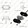 License Plate LED Truck and Trailer Light - Universal LED License Plate Light w/ 2 LEDs - Pigtail Connector