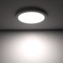 9" LED Downlight 18W Flush Mount Ceiling Light with Chrome Magnetic Trim Ring in Operation
                        