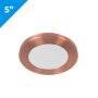 5” LED Downlight w/ Rose Gold Trim - 6W Flush Mount Ceiling Light - 360 Lumens - 50 Watt Equivalent - 4000K/3000K - Dimmable - Natural White w/ Brushed Rose Gold Trim