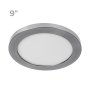 9" LED Downlight - Satin Nickel Magnetic Trim - 18W Flush Mount Ceiling Light - 100W Incandescent Equivalent - Dimmable - 1,440 Lumens - 3000K / 4000K