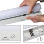 Access the wiring compartment and mounting holes tool-free with integrated lens-release buttons. Slide switch located on the side of the fixture offers three selectable CCT options.