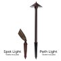 LED Landscape Lighting Kit - (6) 5W LED Ready Spotlights - (2) 1W LED Ready Path Lights - Low Voltage Transformer