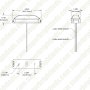 LED Truck Clearance or Side Marker Lights - Rectangular - 3-LED - Red - Pair 