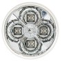 Round LED Truck and Trailer Lights w/ Clear Lens - 2.5” LED Side Clearance Lights w/ 4 High Flux LEDs - 2-Pin Connector: Front View