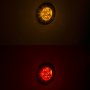 Round LED Truck and Trailer Lights w/ Clear Lens - 2.5” LED Side Clearance Lights w/ 4 High Flux LEDs - 2-Pin Connector: Showing Color Turned On in Rubber Grommet (not included) 