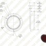 Round LED Truck Trailer Light with Built In Flange - 2-1/2&amp;quot; LED Marker Clearance Light with 13 LEDs