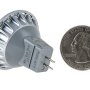 MR11 LED Bulb - 20 Watt Equivalent - Bi-Pin LED Spotlight Bulb: Back View with Size Comparison