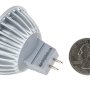 MR16 LED Bulb - 40 Watt Equivalent - Bi-Pin LED Spotlight Bulb: Back View with Size Comparison