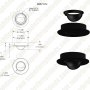 Round Metal with Hood - 1 Watt Mini LED Step Lights - 4000/2800K
