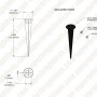 Ground Mounting Stake for 10W RGB LED Flood Light Fixture - 160mm