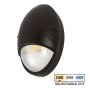 LED Emergency Wall Pack - Battery Backup - 15W Mini Outdoor Teardrop Light - Bypassable Photocell - Selectable CCT - 3500K / 4000K / 5000K