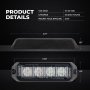 4&amp;quot; Grille and Surface Mount LED Strobe Light Head - 12W