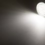 The beam from a natural white weatherproof PAR36 screw pin LED flood light bulb