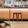 PDS-NK LED aluminum strip channel fixtures installed as bar lighting