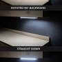 Axis rotates a total of 180° to aim light where it&#039;s needed.