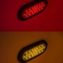 Oval LED Strobe Truck and Trailer Lights - 6” LED Lights w/ Built-In Controller - 3-Pin Connector: Turned On Showing Light Output and Color Installed in Grommet (not included)
