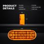 Oval Grille and Surface Mount Truck and Trailer Lights - 6” LED Lights - 3-Pin Connector - 24 LEDs