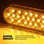 Oval Grille and Surface Mount Truck and Trailer Lights - 6” LED Lights - 3-Pin Connector - 24 LEDs