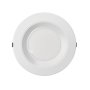 The white baffle trim seamlessly blends into interiors and reduces glare
