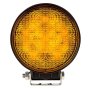 Round 18W Heavy Duty High Powered Amber LED Vehicle Strobe Light: Front View