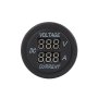 Digital Voltmeter and Ammeter for LED Rocker Switch Panels: Front View