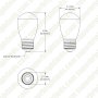 S14 Vintage LED Light Bulb - White LED Dual Filament Bulb - 15W Equivalent - 120 Lumens