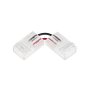Solderless Clamp-On Left / Right ‘L’ Wire Connector - 10mm Single Color LED Strip Lights