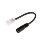 Solderless Clamp-On LED Strip Light to 5.5mm DC Barrel Connector - 8mm Single Color Strips - 22 AWG