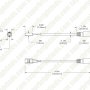 Solderless Clamp-On LED Strip Light to 5.5mm DC Barrel Connector - 8mm Single Color Strips - 22 AWG