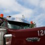 6-3/4&amp;quot; Amber LED Strobe Light Beacon with 15 LEDs: Shown Installed On Semi Truck. 