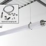 Recommend stainless steel aircraft cable hanging kit available separately