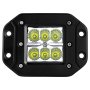 LED Auxiliary Light - 3&amp;quot; Square 18W Heavy Duty Off Road Driving Light with Flush Mount: Front View