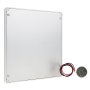 Square LED Vehicle Task Light: Back View With Size Comparison