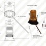 5-1/4&amp;quot; Amber LED Strobe Light Beacon with 10 LEDs