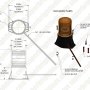 5-1/2&amp;quot; Amber LED Strobe Light Beacon with 1 x 3W High Power LED