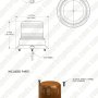 4-3/4&amp;quot; Amber LED Strobe Light Beacon with 18 LEDs