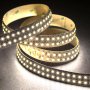 5m White LED Strip Light - Eco™ Series Tape Light - Dual Row - 24V - IP20: Close Up View of Strip (Turned On)