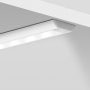 STOS-ALU aluminum surface mount LED strip channel profile fixture with optional frosted lens on ceiling