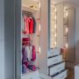 GLAD-45 LED strip channel Installed as interior closet lighting