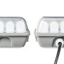 T8 LED Vapor Proof Light Fixture for 4 LED T8 Tubes - Industrial LED Light - 4&#039; Long: Profile View