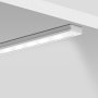TAMI aluminum channel fixture with a frosted lens surface mounted on the ceiling
