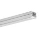 Silver anodized TAPO aluminum channel shown with lens installed
